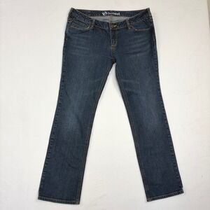 Bullhead Denim Sunset Straight Jeans Womens 13 Reg Dark Wash Stretch Blue